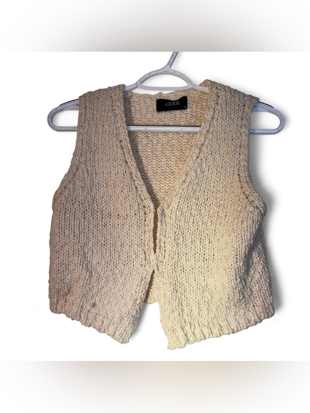 Cider Cream Chunky Knit Sleeveless Vest